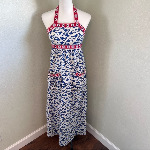 Vintage Denise are Here Partridge/Daisy 70s Halter Dress (see measurements) - Picture 1 of 16